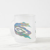Twin Dragons Chasing The Sun - Surrealer Gemälde Mattglastasse (Vorderseite Links)