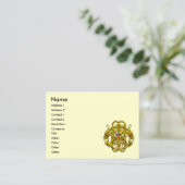 TWIN DRAGONS GOLD CELTIC KNOTIERT Schwarze Creme Visitenkarte (Stehend Vorderseite)