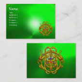 TWIN DRAGONS Green Emerald Visitenkarte (Vorne/Hinten)