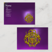 TWIN DRAGONS Lila Amethyst Visitenkarte (Vorne/Hinten)