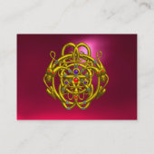 TWIN DRAGONS Red Pink Ruby Visitenkarte (Rückseite)
