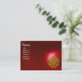TWIN DRAGONS Red Ruby Visitenkarte (Stehend Vorderseite)