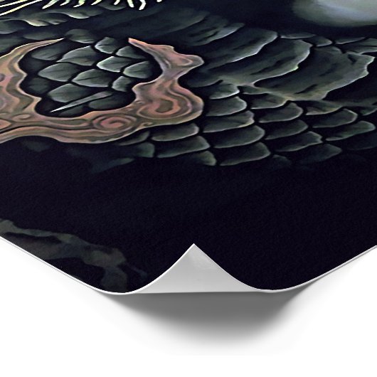 Twin Dragons Tempel Japanisch Ostwind Poster (Ecke)