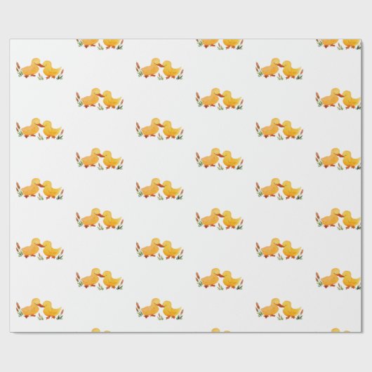 Twin Ducklings Wrapping Paper Geschenkpapier (Flach)