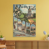 Twin Falls, Idaho - Große Buchstabenszenen Leinwanddruck (Insitu (Wohnzimmer))