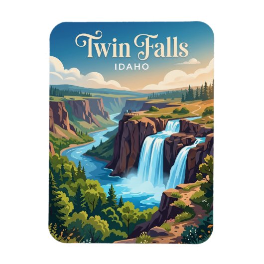 Twin Falls Idaho Magnet (Vertikal)