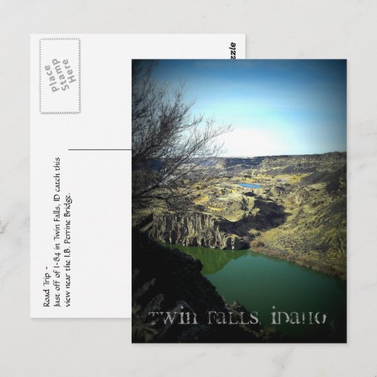 Twin Falls Idaho Postkarte (Vorne/Hinten)