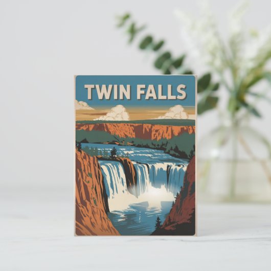 Twin Falls Idaho Postkarte (Stehend Vorderseite)