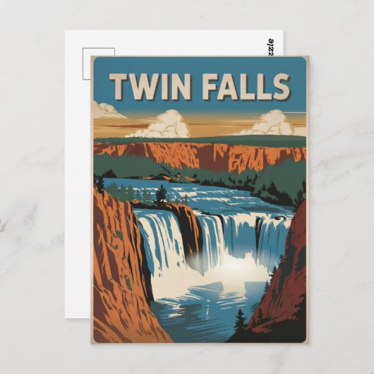 Twin Falls Idaho Postkarte (Vorne/Hinten)