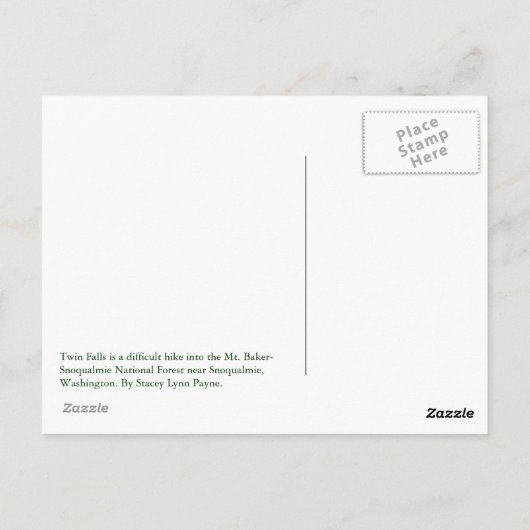 Twin Falls Postcard Postkarte (Rückseite)