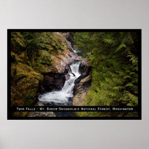 Twin Falls Print Poster