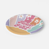 Twin Fest Retro Sunshine Rainbow Daisy Pappteller (Schrägansicht)