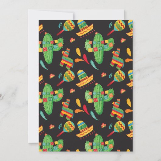 Twin Fiesta Einladung zum ersten Geburtstag (Rückseite)