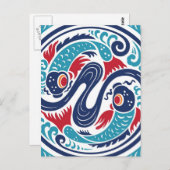 Twin Fish Postkarte (Vorne/Hinten)