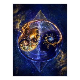 Twin flame balance artwork poster