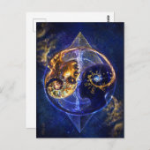 Twin flame balance artwork postkarte (Vorne/Hinten)
