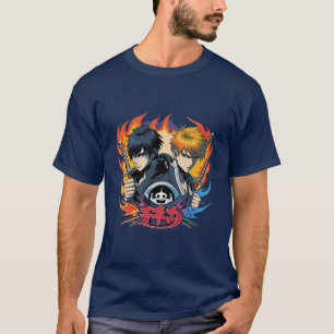 Twin Flame Fighters   Episches Anime-T-Shirt für M T-Shirt