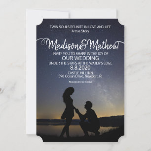 Twin Flame Hochzeits-Einladung Save The Date