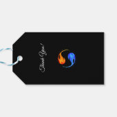 Twin Flame Wedding-Black-Favor Box Geschenkanhänger (Rückseite Horizontal)
