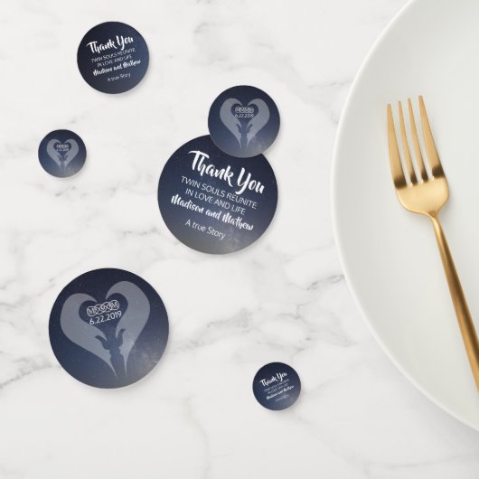 Twin Flame Wedding Confetti Konfetti (Gruppe)