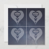 Twin Flame Wedding Table Cards Save The Date (Rückseite)