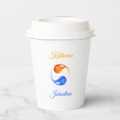 Twin Flame Wedding Theme-White- Pappbecher (Rückseite)