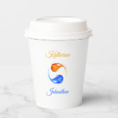 Twin Flame Wedding Theme-White- Pappbecher (Vorderseite)