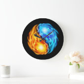 Twin Flames Große Wanduhr (Zuhause)
