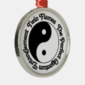 Twin Flames Quantum Entanglement Yin Yang Ornament Aus Metall (Rechts)