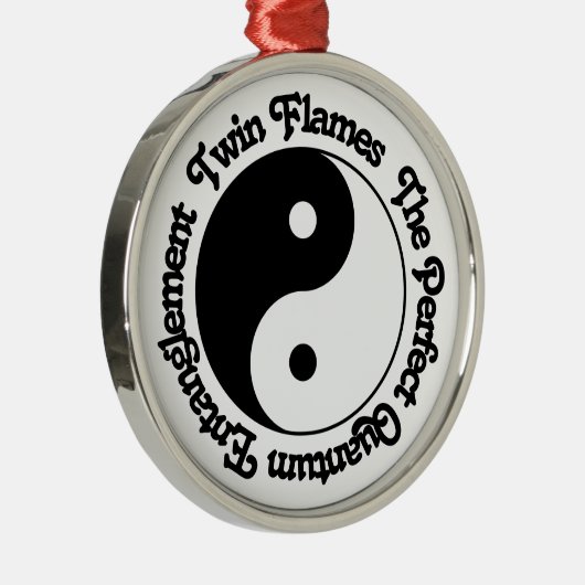 Twin Flames Quantum Entanglement Yin Yang Ornament Aus Metall (Rechts)
