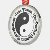 Twin Flames Quantum Entanglement Yin Yang Ornament Aus Metall (Links)