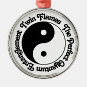 Twin Flames Quantum Entanglement Yin Yang Ornament Aus Metall (Vorne)