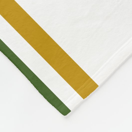 Twin Forest Green Bottom Racing Streifen auf weiß Fleecedecke (Ecke)