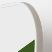 Twin Forest Green Orange Racing Streifen auf weiß Pickleball Schläger (Linke Seite)