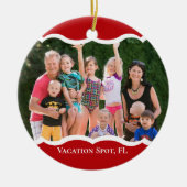 Twin Foto Rote Keramik Ornament (Vorne)