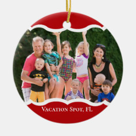 Twin Foto Rote Keramik Ornament