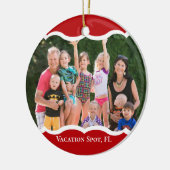 Twin Foto Rote Keramik Ornament (Links)