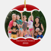 Twin Foto Rote Keramik Ornament (Hinten)