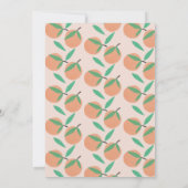 Twin Fruit Baby Shower Orange Einladung (Rückseite)