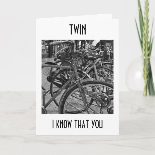 ***TWIN*** GENIESSEN SIE DIE RIDE BIRTHDAY WISHES KARTE (Vorderseite)