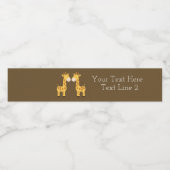 Twin Giraffen Custom Water Flasche Labels Twin Boy Wasserflaschenetikett (Einzelnes Label)