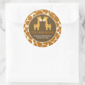 Twin Giraffen mit Giraffe Print Fevor Sticker (Tasche)