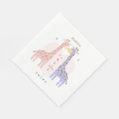 Twin Giraffes Baby Shower Napkins Serviette (Ecke)