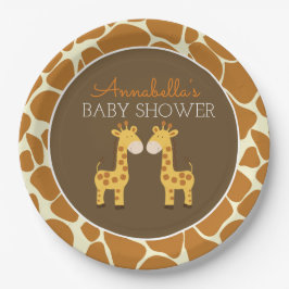 Twin Giraffes Twin Paper Plate Pappteller
