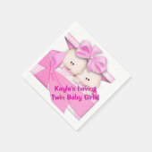 Twin Girl Baby Duschpapier Napkins Serviette (Ecke)