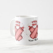Twin Girl Babyflaschen Tasse (Vorderseite Links)