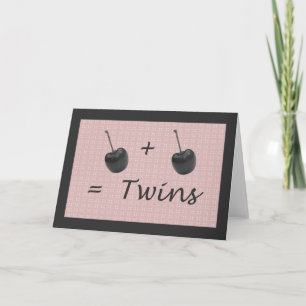 Twin Girl Birth Herzlichen Glückwunsch Karte