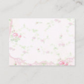 Twin Girl Diaper Raffles Tickets Begleitkarte (Rückseite)