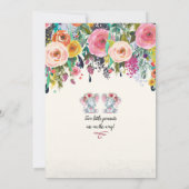 Twin Girl Elephant Baby Shower Einladung (Rückseite)