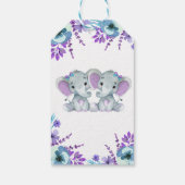 Twin Girl Elephants Vielen Dank, dass Sie auf der Geschenkanhänger (Rückseite)